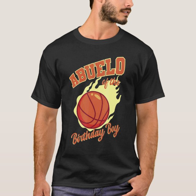 Camiseta Abuelo Del Cumpleaños De La Familia De Baloncesto (Anverso)