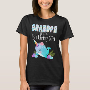 Camiseta Abuelo Del Mar Narwhal Del Océano Mar Chica De Cum