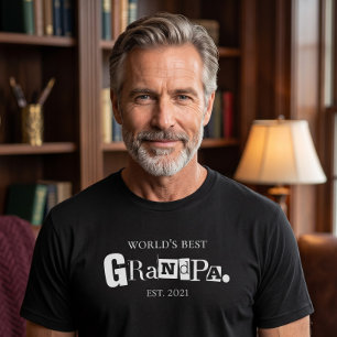 Camiseta Abuelo del Mundo Mejor Año de Establecimiento Dich