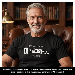 Camiseta Abuelo del Mundo Mejor Año de Establecimiento Dich