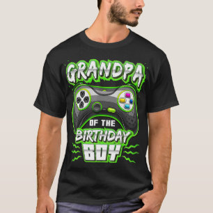 Camiseta Abuelo del niño cumpleaños que compite con videoju