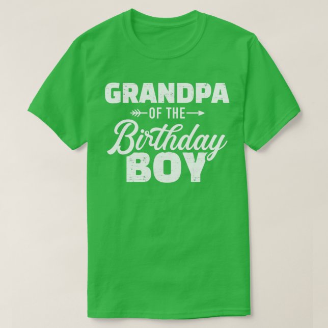 Camiseta Abuelo del niño de cumpleaños (Diseño del anverso)