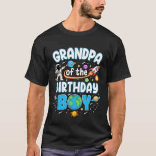 Camiseta Abuelo Del Niño De Cumpleaños Astronauta Familia E