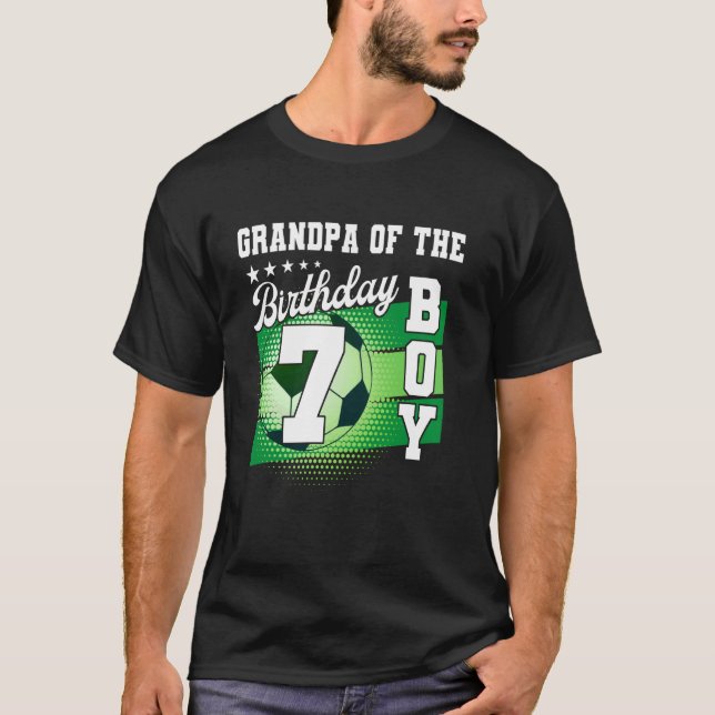 Camiseta Abuelo del niño de cumpleaños es mi séptimo cumple (Anverso)