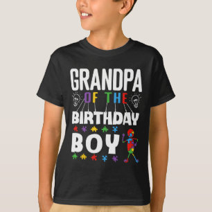 Camiseta Abuelo del niño de cumpleaños rompecabezas de conc