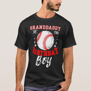 Camiseta Abuelo Del Niño De Cumpleaños Tema De Béisbol