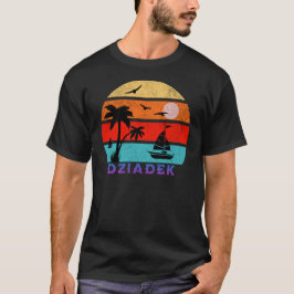 Camiseta Abuelo del océano atardecer retro de Dziadek