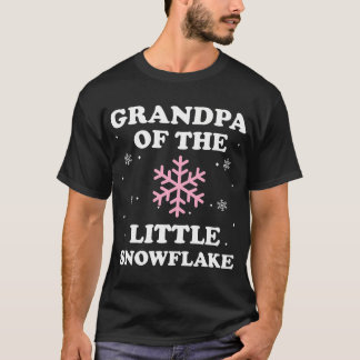 Camiseta Abuelo Del Pequeño Navidad De Snowflake