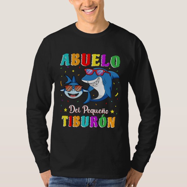 Camiseta Abuelo del Pequeño Tiburón nieto cumpleaños tiburó (Anverso)