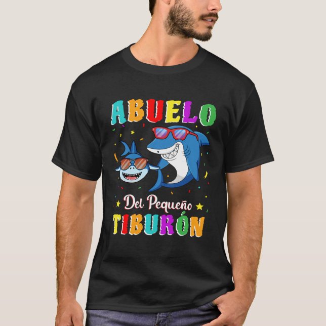 Camiseta Abuelo del Pequeño Tiburón nieto cumpleaños tiburó (Anverso)