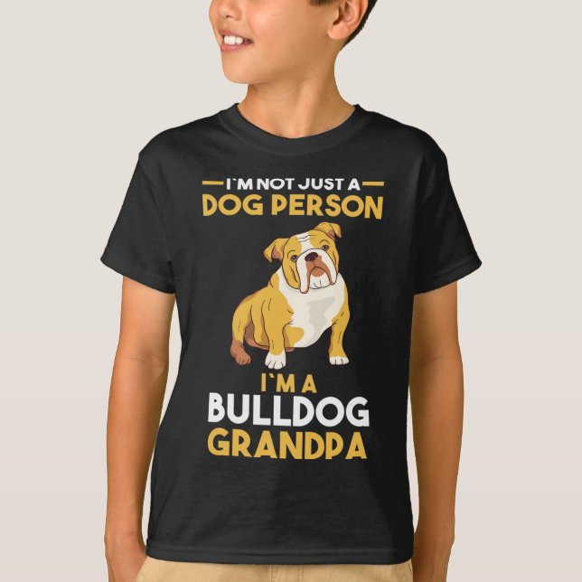 Camiseta Abuelo del perro Bulldog inglés abuelo (Anverso)