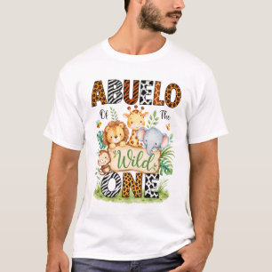 Camiseta Abuelo Del Salvaje Cumpleaños Uno Primero Niño Sel