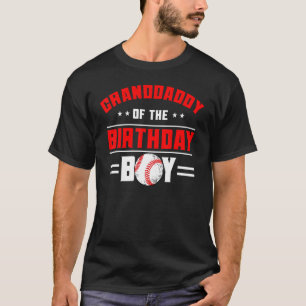 Camiseta Abuelo Del Tema De Béisbol Del Cumpleaños Fami