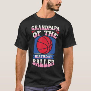 Camiseta Abuelo Del Tema Del Baller De Baloncesto De Cumple