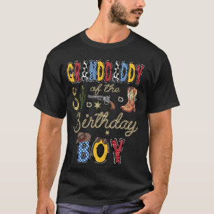 Camiseta Abuelo del vaquero del cumpleaños Rodeo Grandd