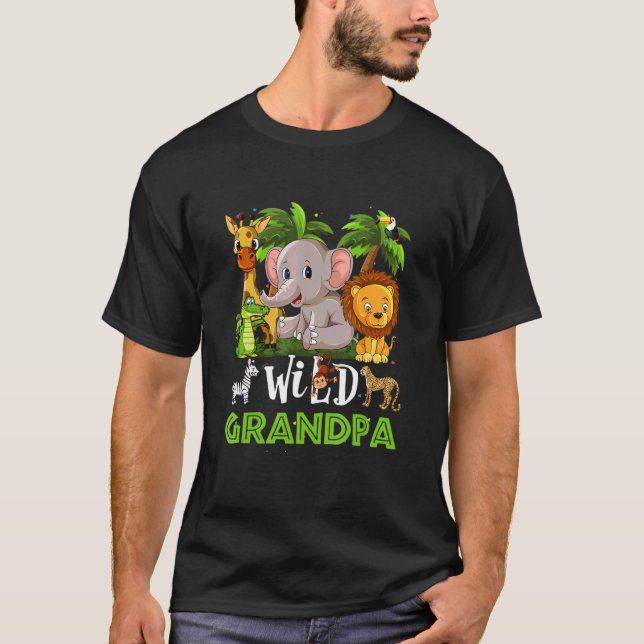 Camiseta Abuelo Del Zoológico Salvaje Ani De La Selva Safar (Anverso)