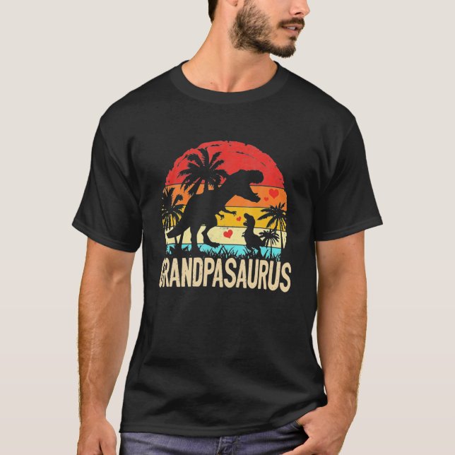 Camiseta Abuelo Dinosaur Gracioso Abuelo Abuelo Saurus Rega (Anverso)