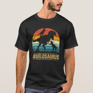 Camiseta Abuelo Dinosaur T Rex Abuelosaurus 2 niños Padre