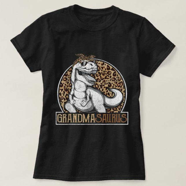 Camiseta Abuelo Dinosaurio Abuela Leopard Shirt Mothe (Diseño del anverso)