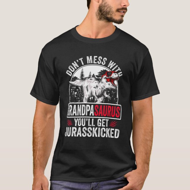Camiseta Abuelo divertidísimo Dinosaurios adoran el día del (Anverso)