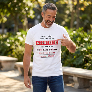 Camiseta Abuelo Divertido Dice Nietos Ataúd 