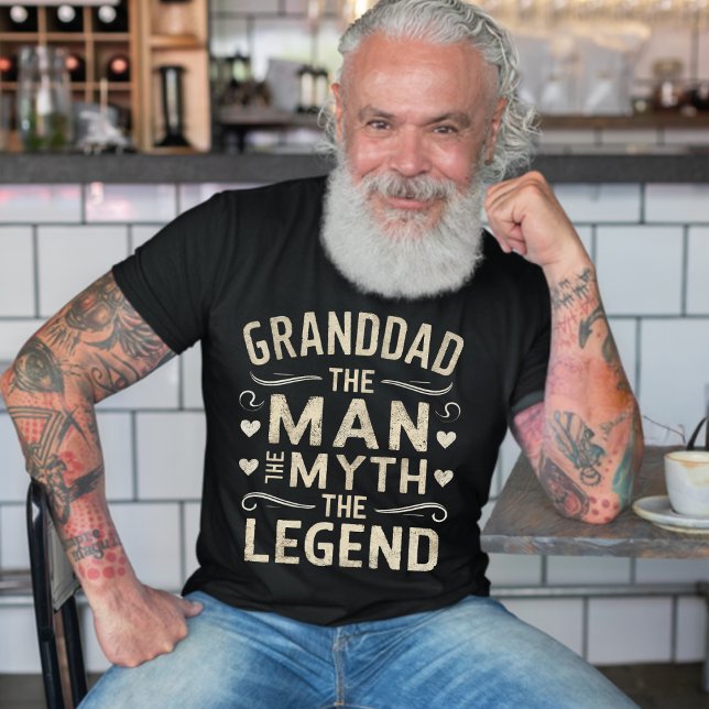 Camiseta ABUELO | El hombre el mito el día del padre de la  (Granddad  The man,the myth,the legend dark t-shirt)
