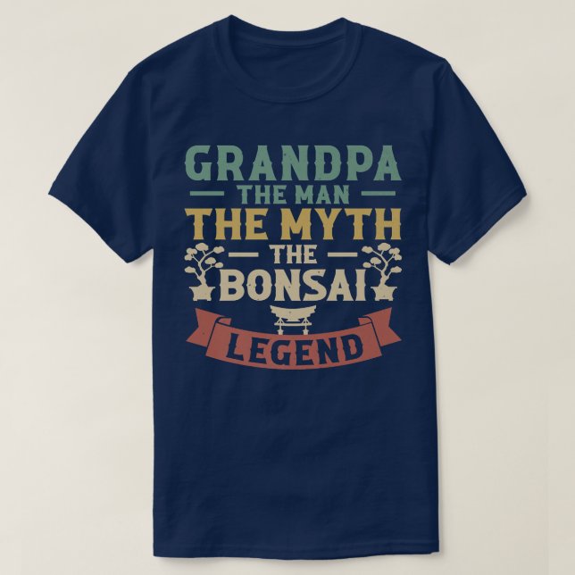 Camiseta Abuelo El Hombre El Mito La Leyenda Bonsai Premium (Diseño del anverso)