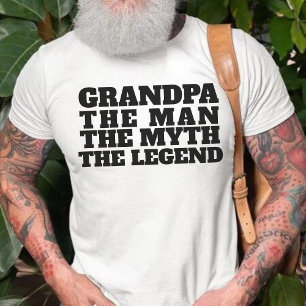 Camiseta Abuelo El Hombre El Mito La Leyenda Dice Graciosam