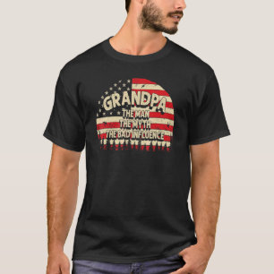 Camiseta Abuelo El Hombre El Mito La Mala Influencia Hombre