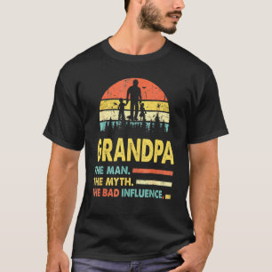 Camiseta Abuelo El Hombre El Mito Los Padres De Mala Influe