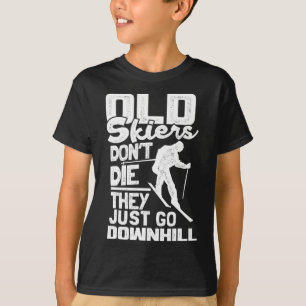 Camiseta Abuelo Esquiador Anciano No Muere Ve Abajo