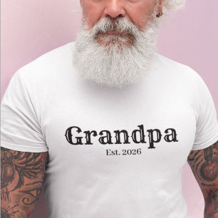 Camiseta Abuelo establecido año estimado