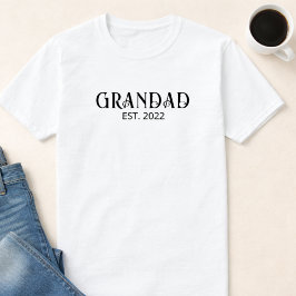 Camiseta Abuelo Establecido Escritura Negra 