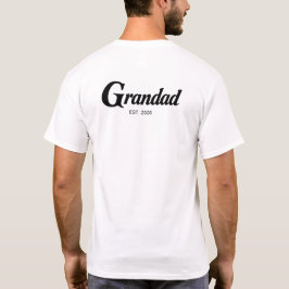 Camiseta Abuelo Establecido Nuevo Regalo para Abuelo