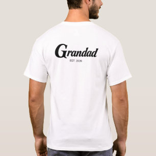Camiseta Abuelo Establecido Nuevo Regalo para Abuelo
