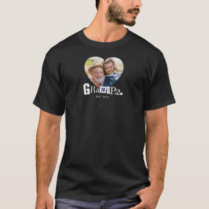 Camiseta Abuelo Estableció Corazón Foto Regalo Abuelo