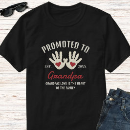 Camiseta Abuelo Estableció Huellas de Mano de Bebé Cita Per