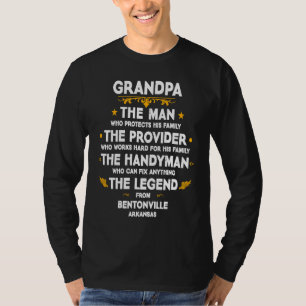 Camiseta Abuelo familia Cita EE. UU. Ciudad Bentonville Ark