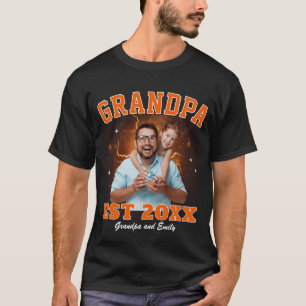 Camiseta Abuelo Foto Personalizada Bootleg Rap Día del Padr