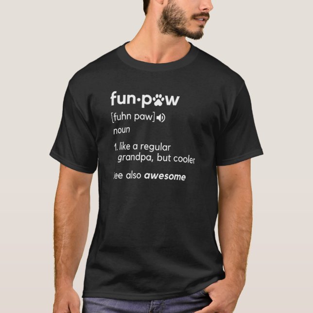 Camiseta Abuelo Funpaw Definición Perro Gato Abuelo Para Ho (Anverso)