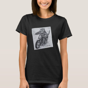 Camiseta Abuelo Gato 1938 Con Su Motocicleta Foto Antigua G