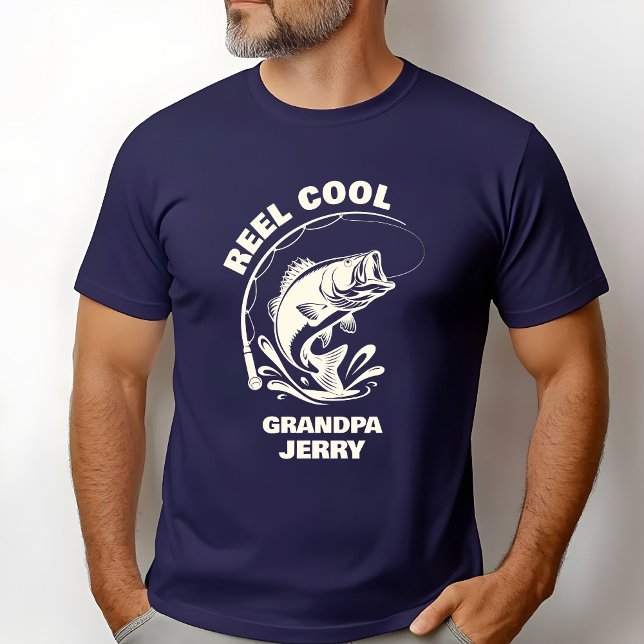 Camiseta Abuelo Genial  (Reel Cool Grandpa Fishing Custom T-shirt)
