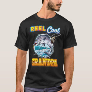 Camiseta Abuelo genial carrete pescando papá día del padre