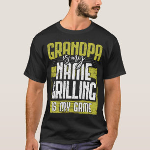 Camiseta Abuelo Genial es Mi Nombre Asar a la Parrilla es M