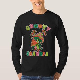 Camiseta abuelo genial hongos coloridos retro