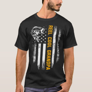 Camiseta Abuelo Genial Vintage Bandera Pesca Día del Padre