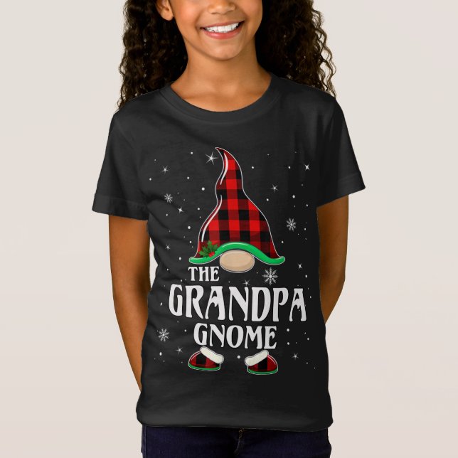Camiseta Abuelo Gnome Búfalo Jugar a la Familia Cristo (Anverso)