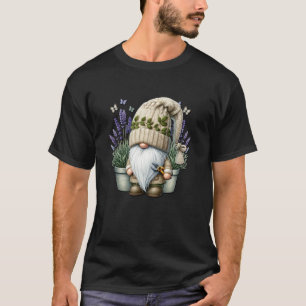 Camiseta Abuelo Gnomo De Jardín Con Plantas De Lila En Mace