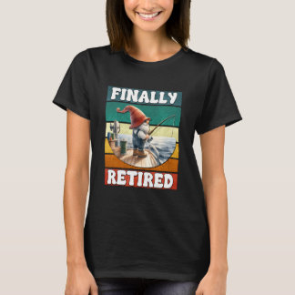 Camiseta Abuelo Gnomo Pescador Finalmente Jubilado Gráfico