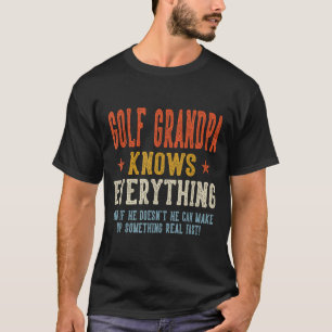 Camiseta Abuelo golfista sabe todo día del padre retro